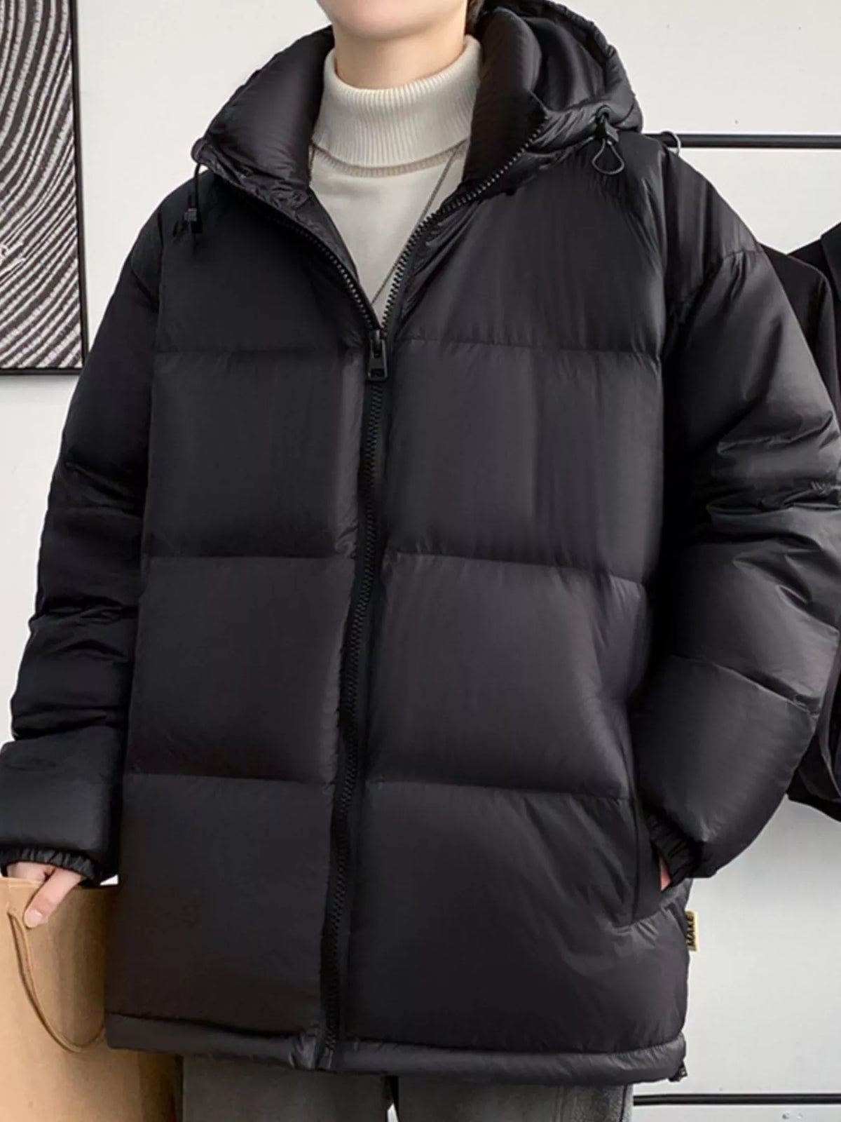 Men's Full Size Warm Padded Hooded Puffer Jacket Plus Size