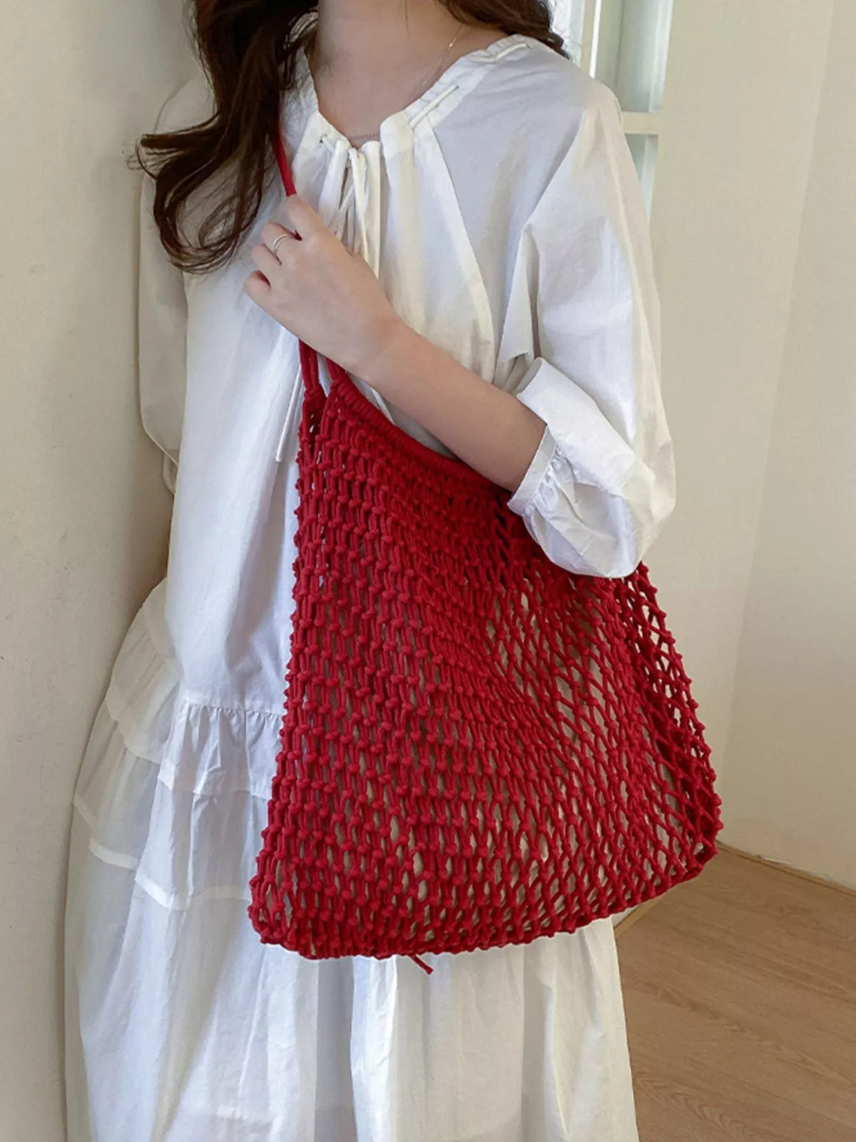 Crochet Knit Shoulder Bag - Lilixa.store