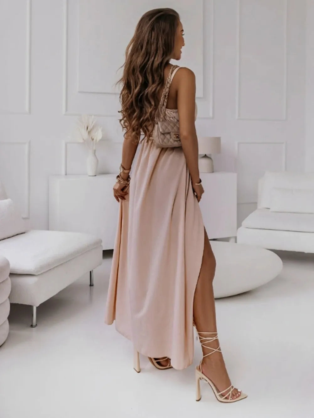 Honey Tied Surplice Sleeveless Cami Dress - Lilixa.store