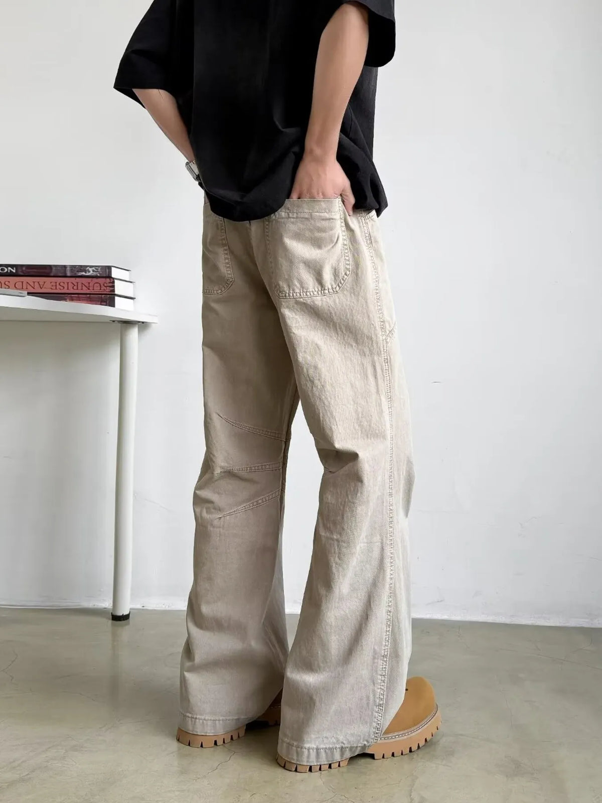 Men's Full Size Wide Leg Pants Plus Size, view 2