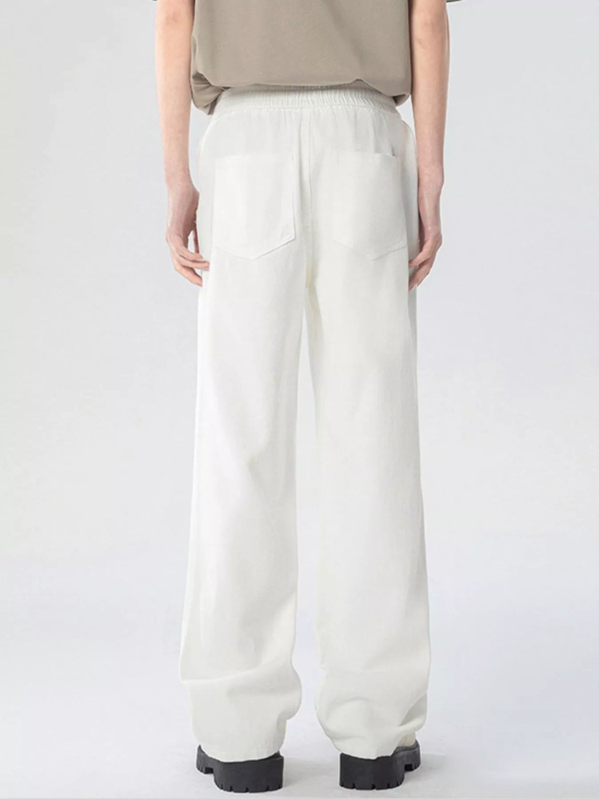 Men's Full Size Loose Fit Drawstring Linen Pants Plus Size, view 3