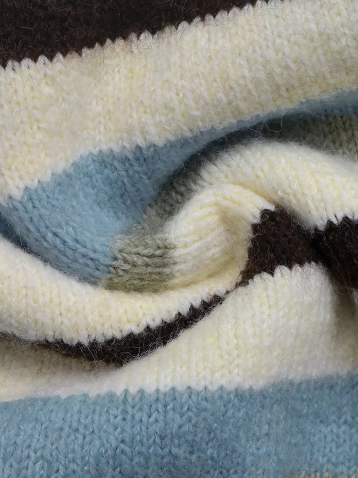 Striped Crew Neck Button-Down Cardigan - Lilixa.store