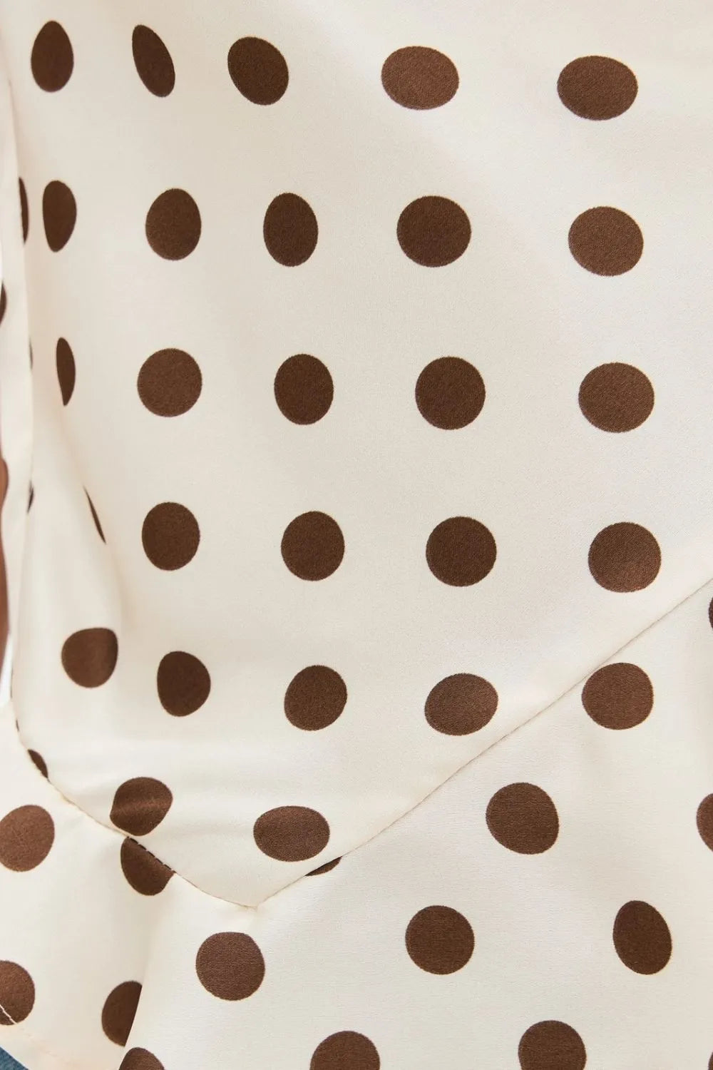 Crisscross Ruffled Hem Polka Dot Cami - Lilixa.store