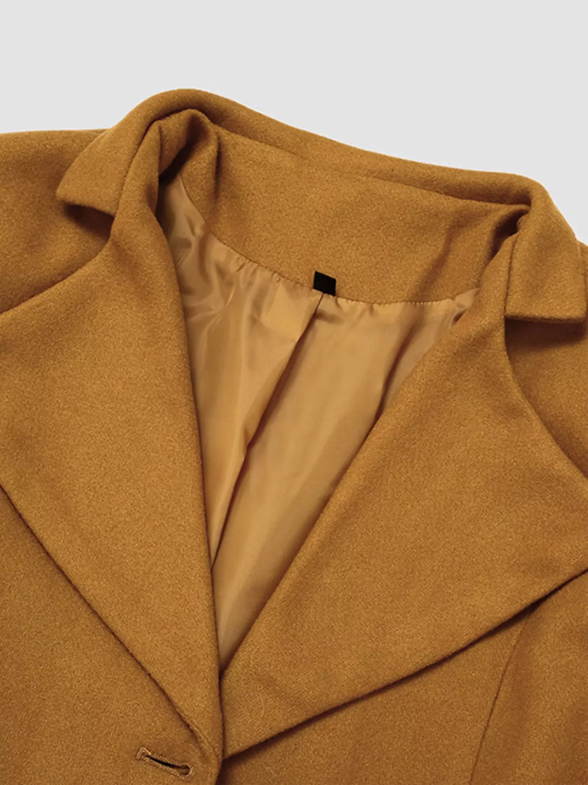 Full Size Single-Breasted Long Sleeve Overcoat Plus Size, view 5