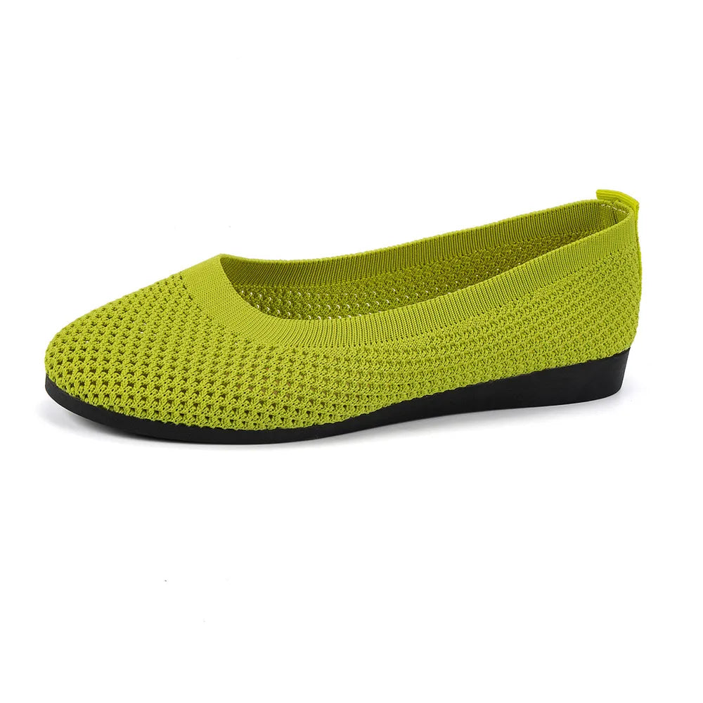Solid Color Mesh Flat Slip-Ons, view 10