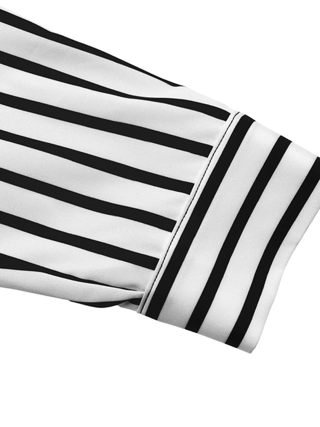Striped Color Block Surplice Shirt - Lilixa.store