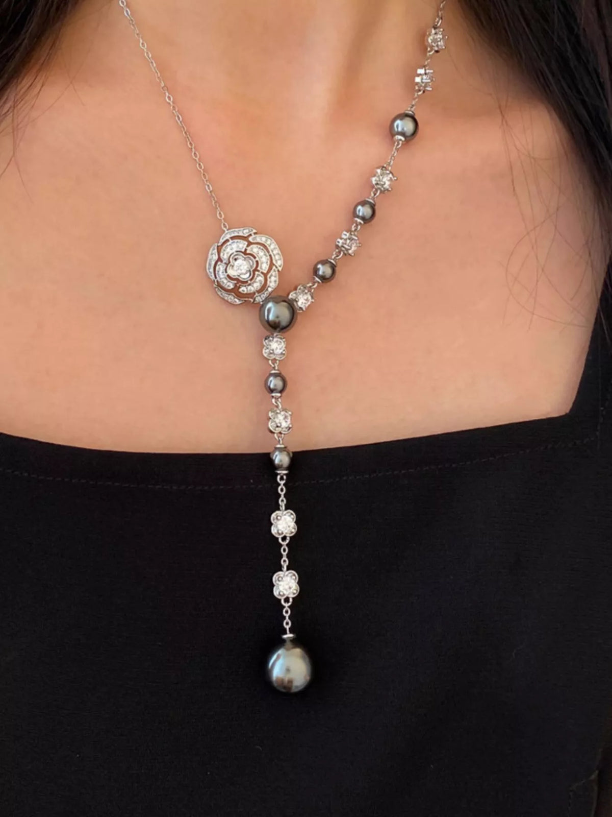 Pearl Flower Y-Necklace - Lilixa.store