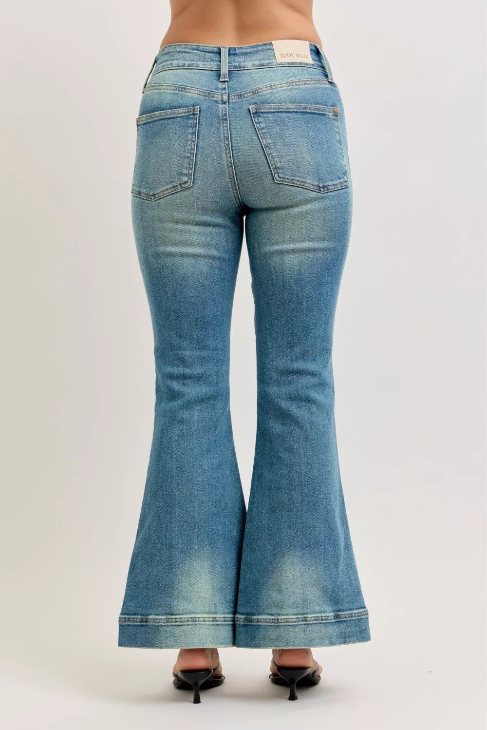 Judy Blue High Waist Vintage Wash Flare Jeans - Lilixa.store
