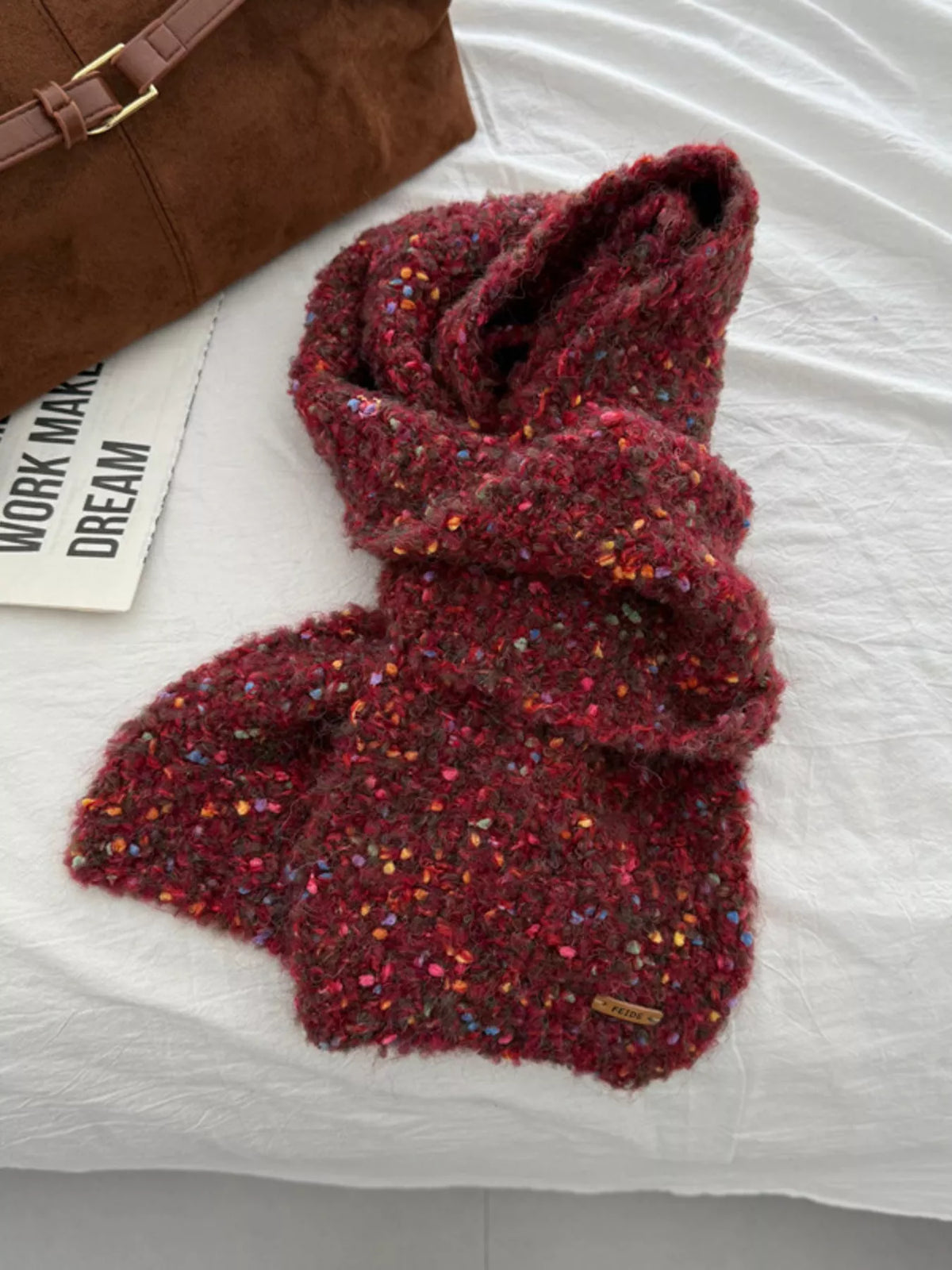 Cozy Knitted Multicolor Speckled Scarf - Lilixa.store
