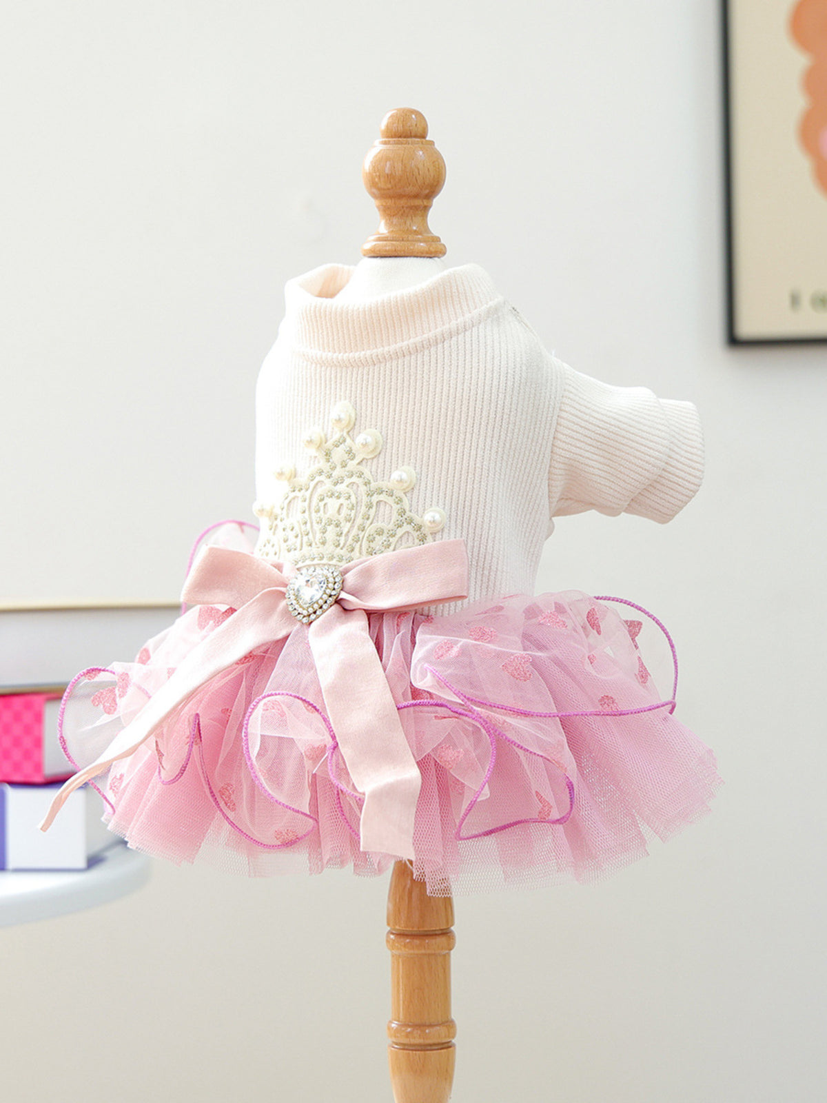 Pearl-Embellished Pet Dress
