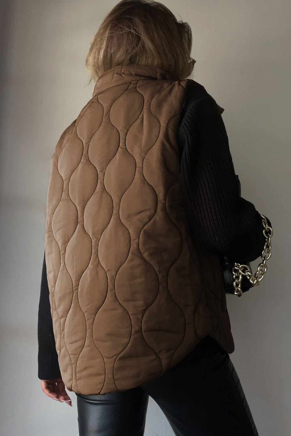 Collared Neck Vest with Pockets, view 11