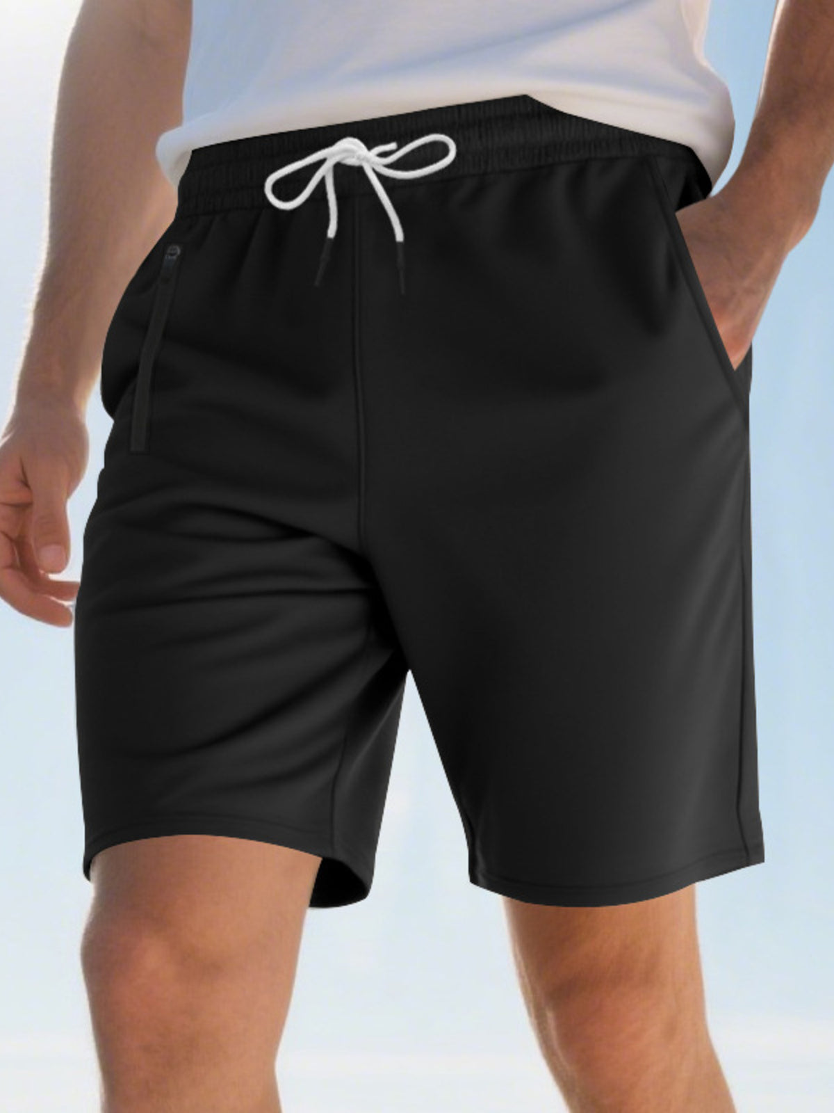 Men's Full Size Drawstring Casual Shorts Plus Size, view 6