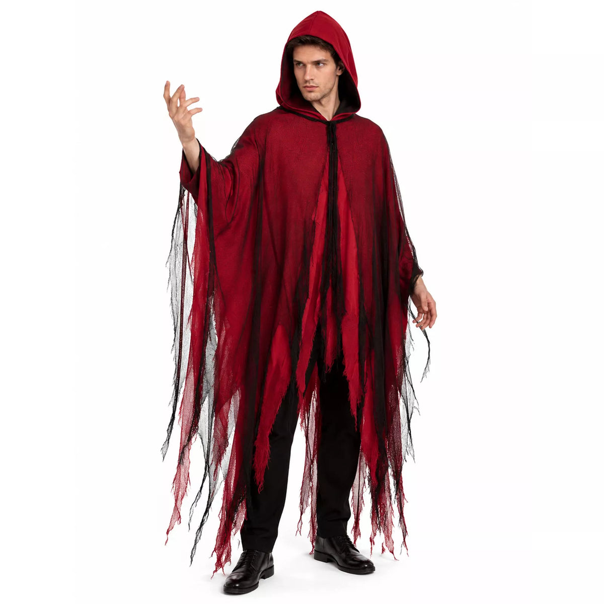 Halloween Distressed Hooded Cloak - Lilixa.store