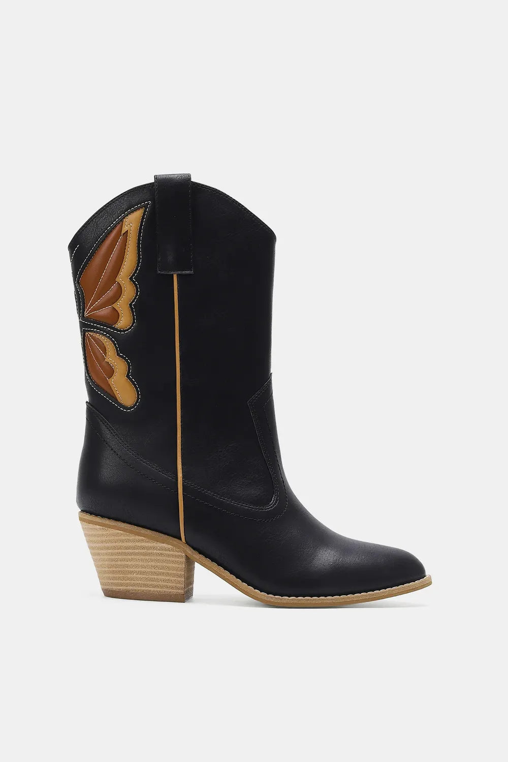 Beast Fashion Butterfly Cut Detail Point Toe Boots - Lilixa.store