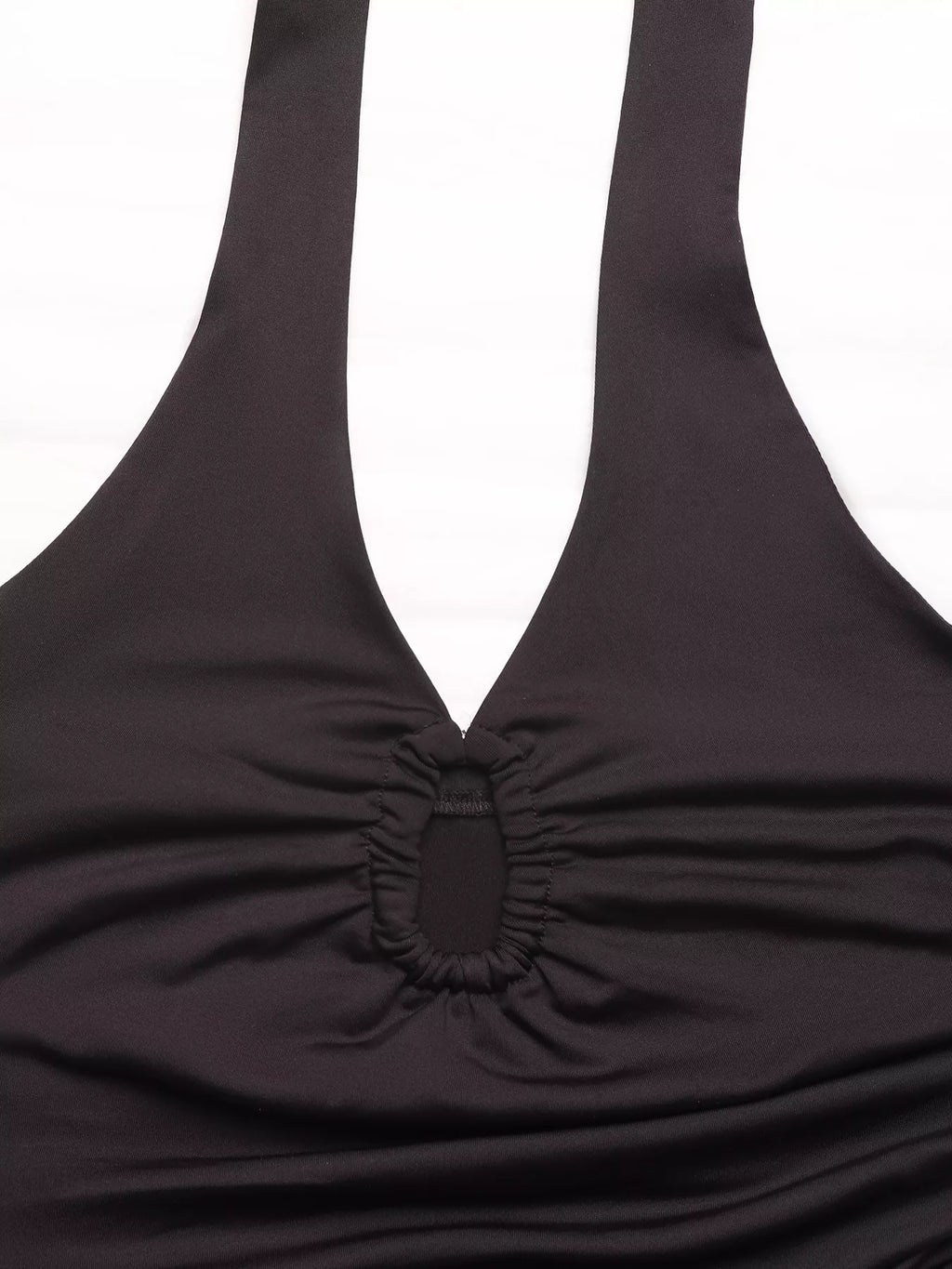 Halter Neck Ruched Bodysuit - Lilixa.store