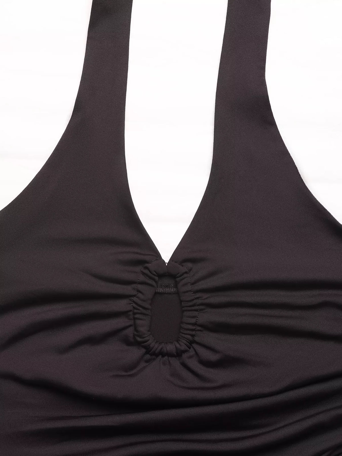 Halter Neck Ruched Bodysuit - Lilixa.store