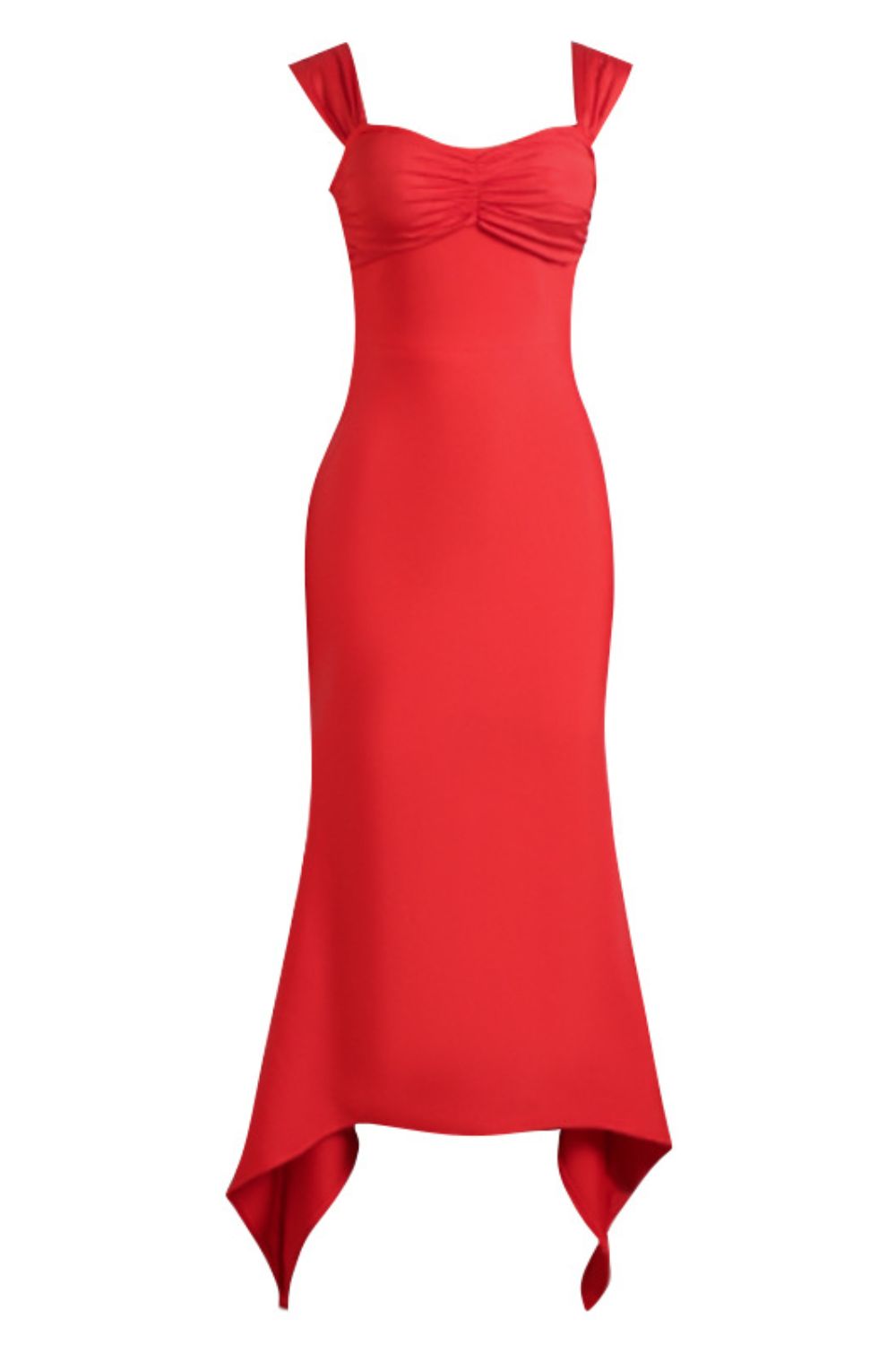 Ruched Sweetheart Neck Hem Detail Dress - Lilixa.store