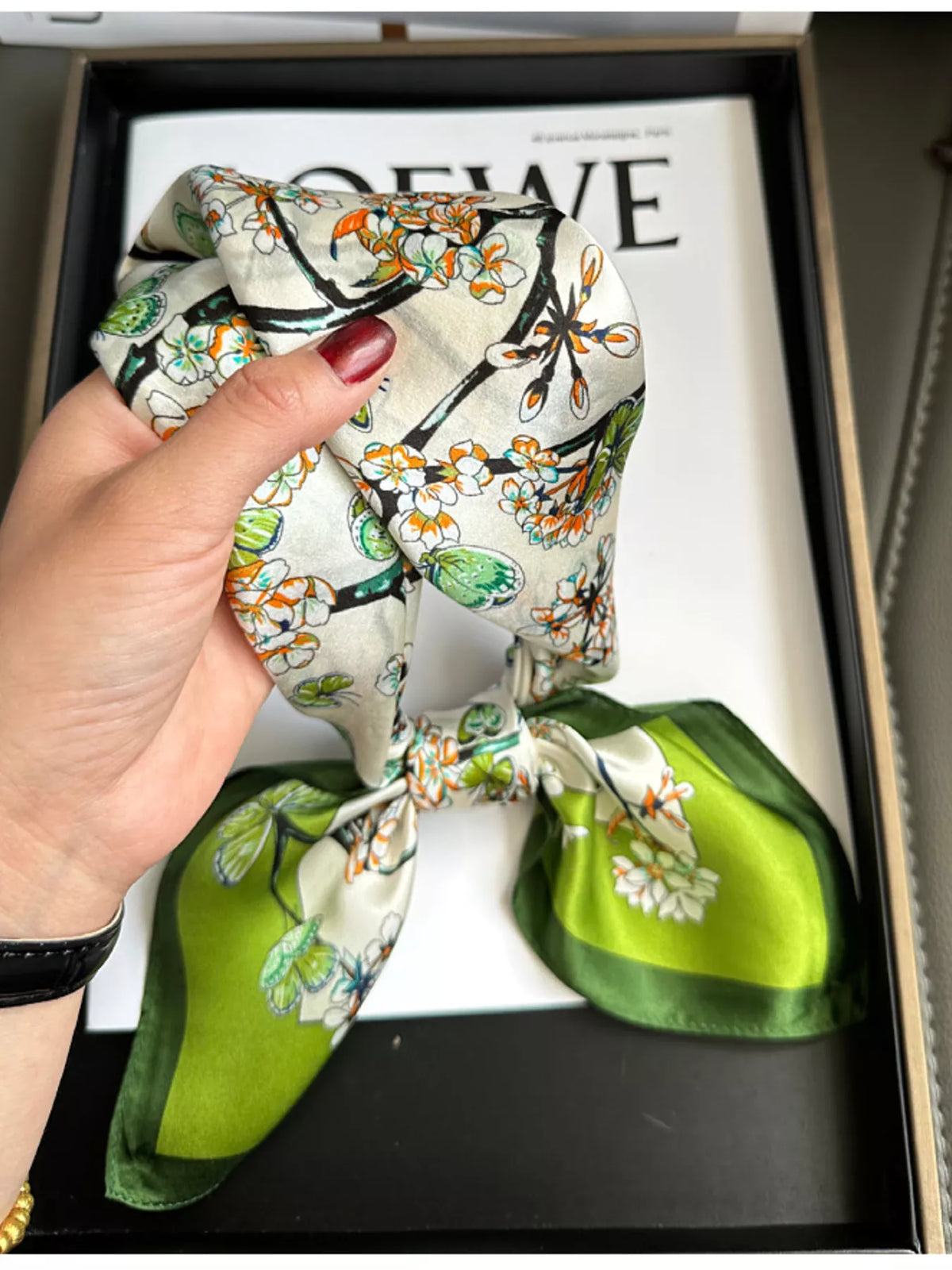 Floral Print Silk Scarf - Lilixa.store