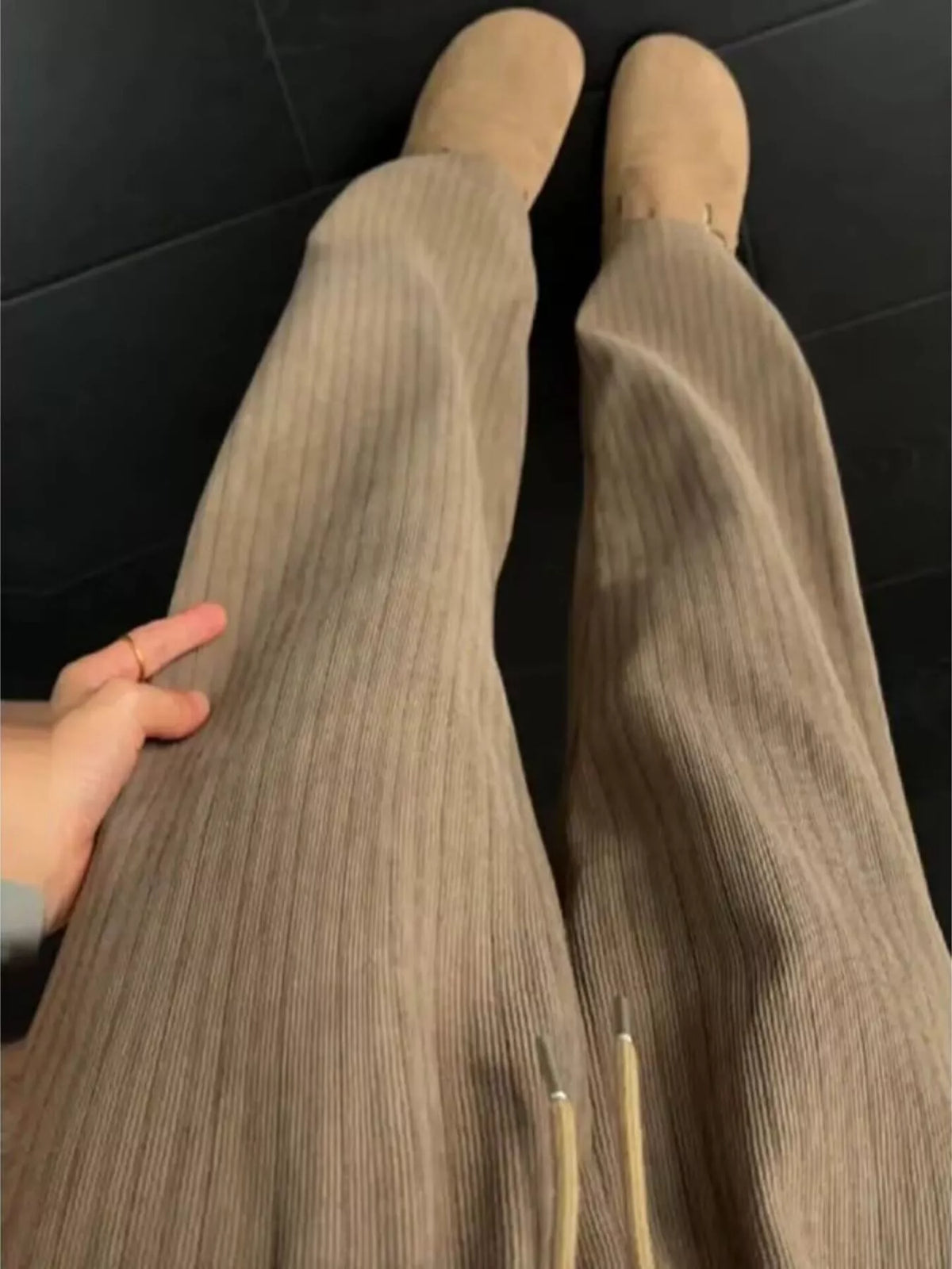 Men's Striped Wide-Leg Casual Pants