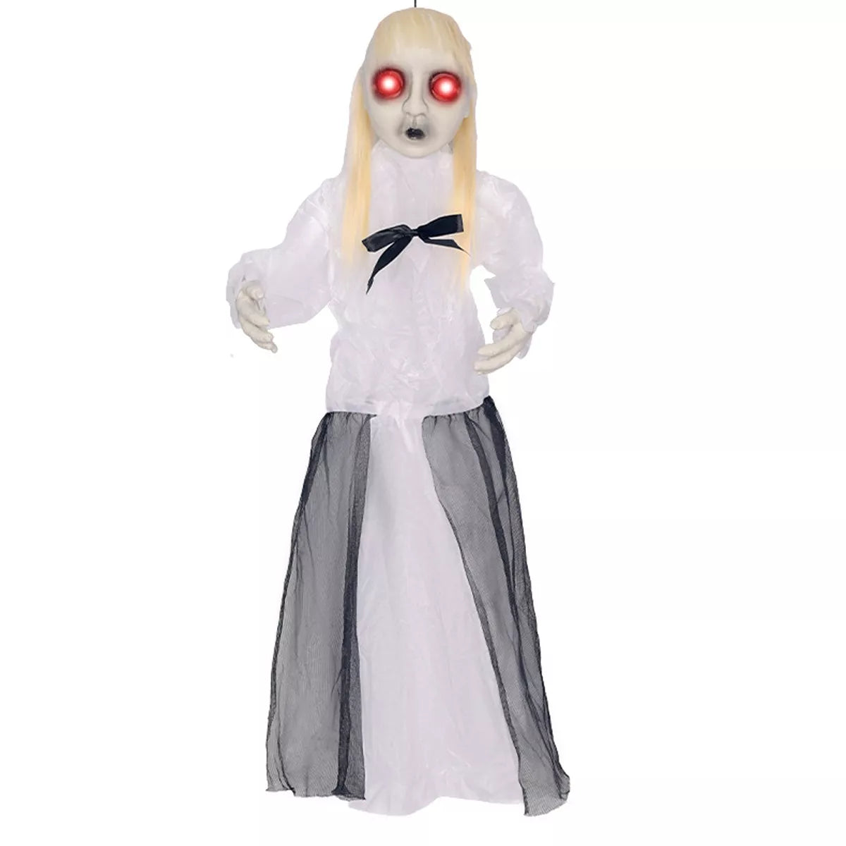 Halloween Hanging Ghost with Glowing Eyes