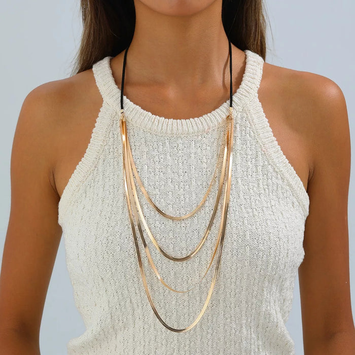 Multi-Layered Snake Chain Necklace - Lilixa.store