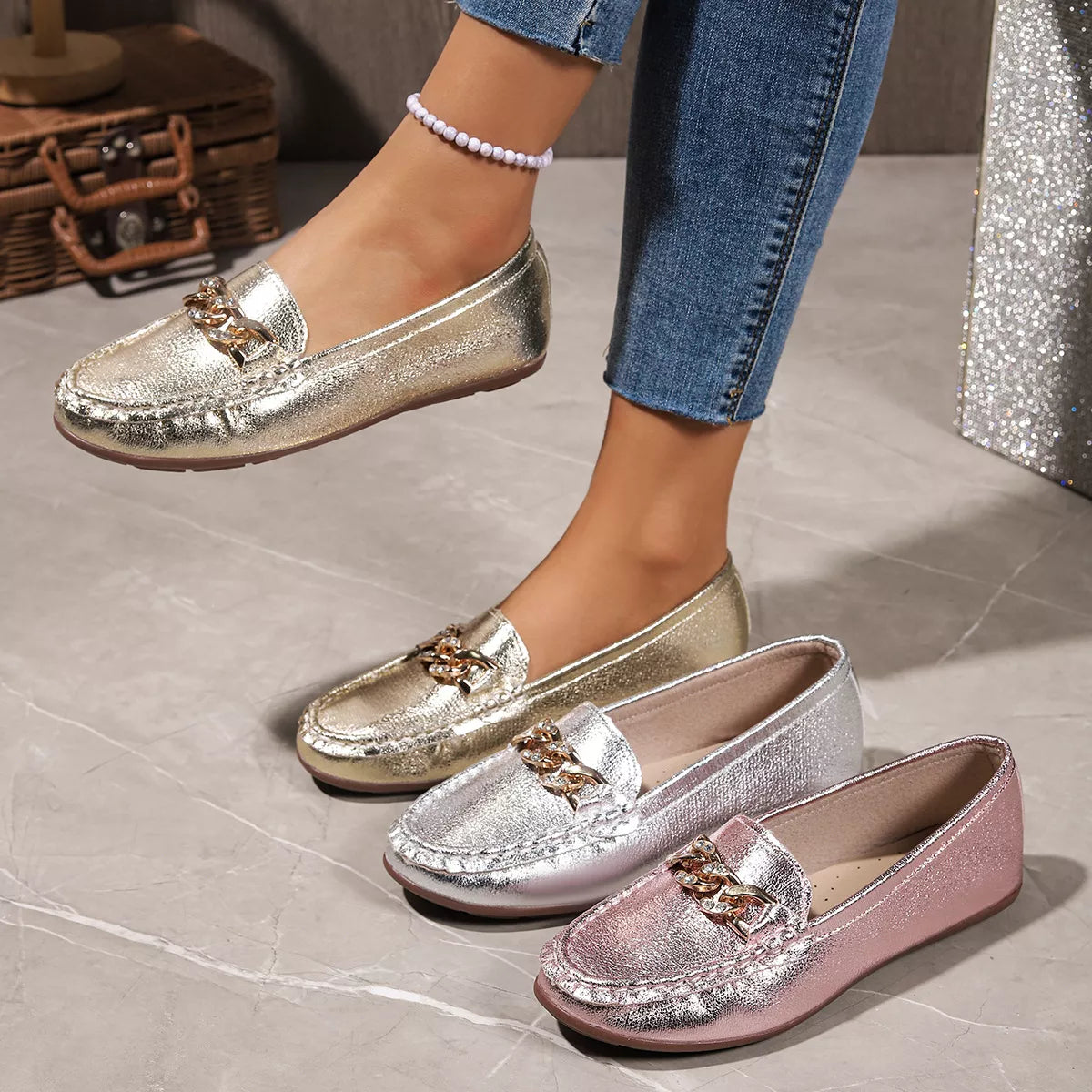 Round Toe Slip-Ons - Lilixa.store