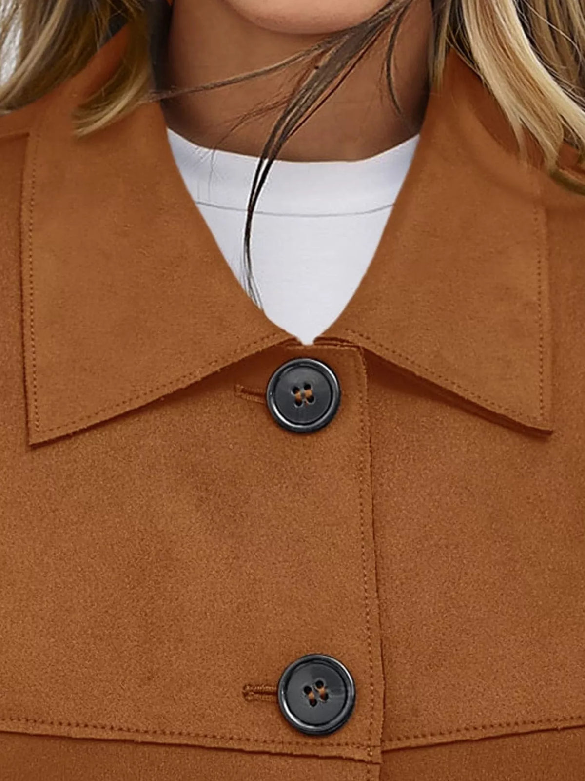 Button-Down Cropped Jacket