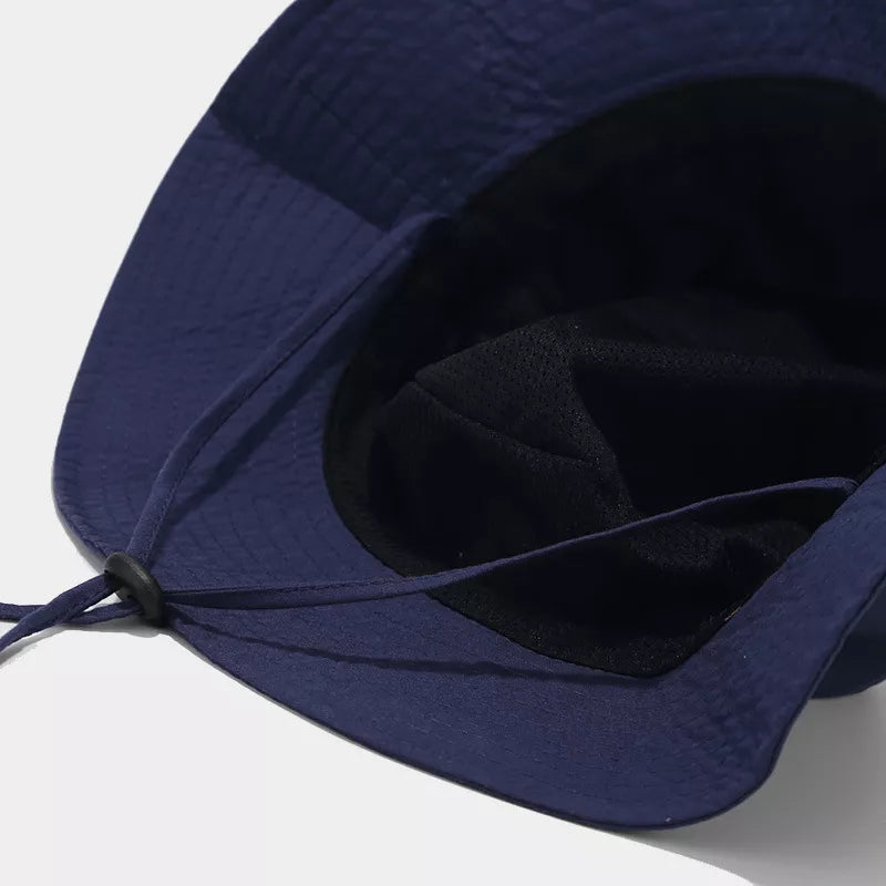Children's Sun Protection Bucket Hat in Navy, view 6