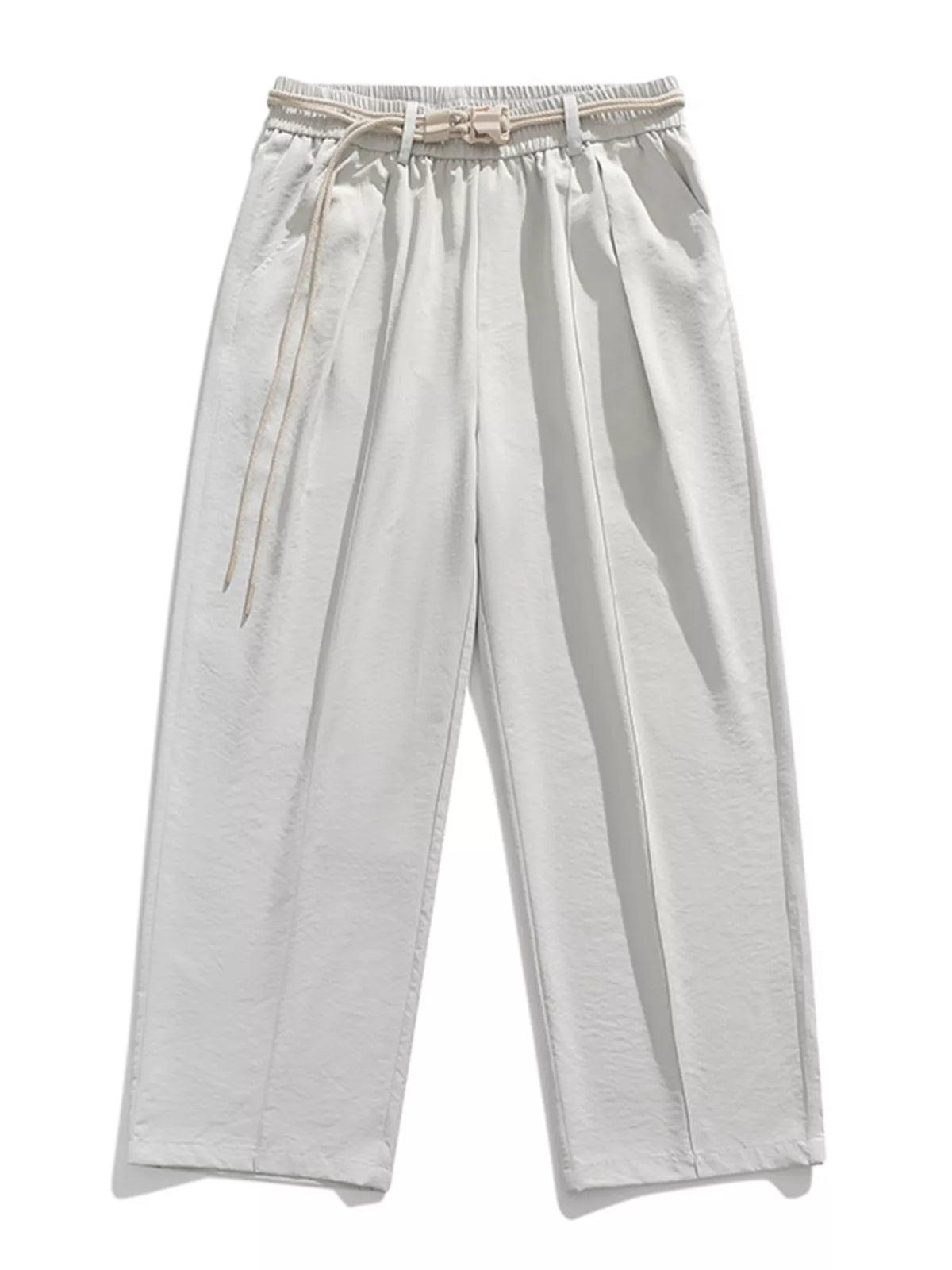 Men's Wide Leg Pants in Light Gray