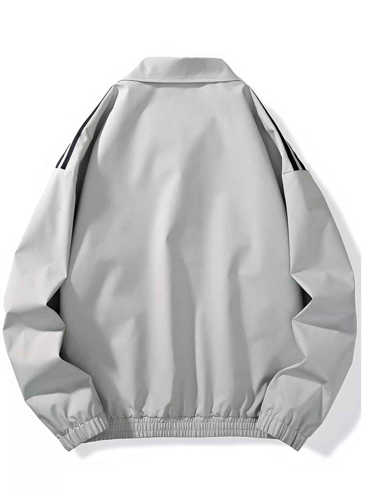Men's Plus Size Striped Zip Up Jacket - Lilixa.store