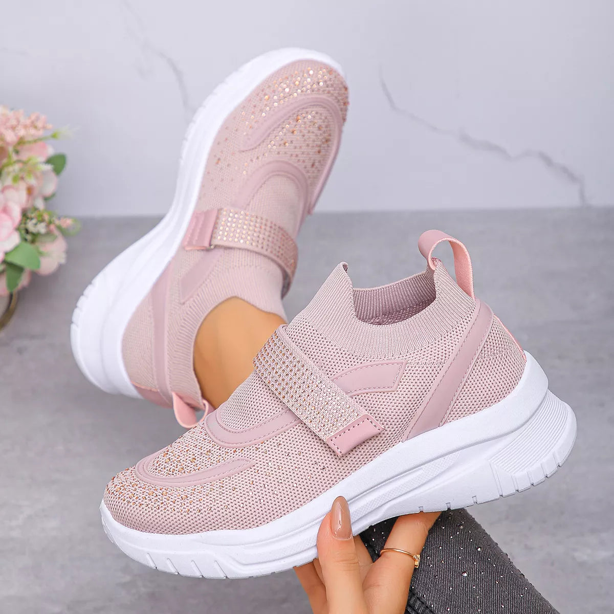 Round Toe Mesh Sneakers - Lilixa.store