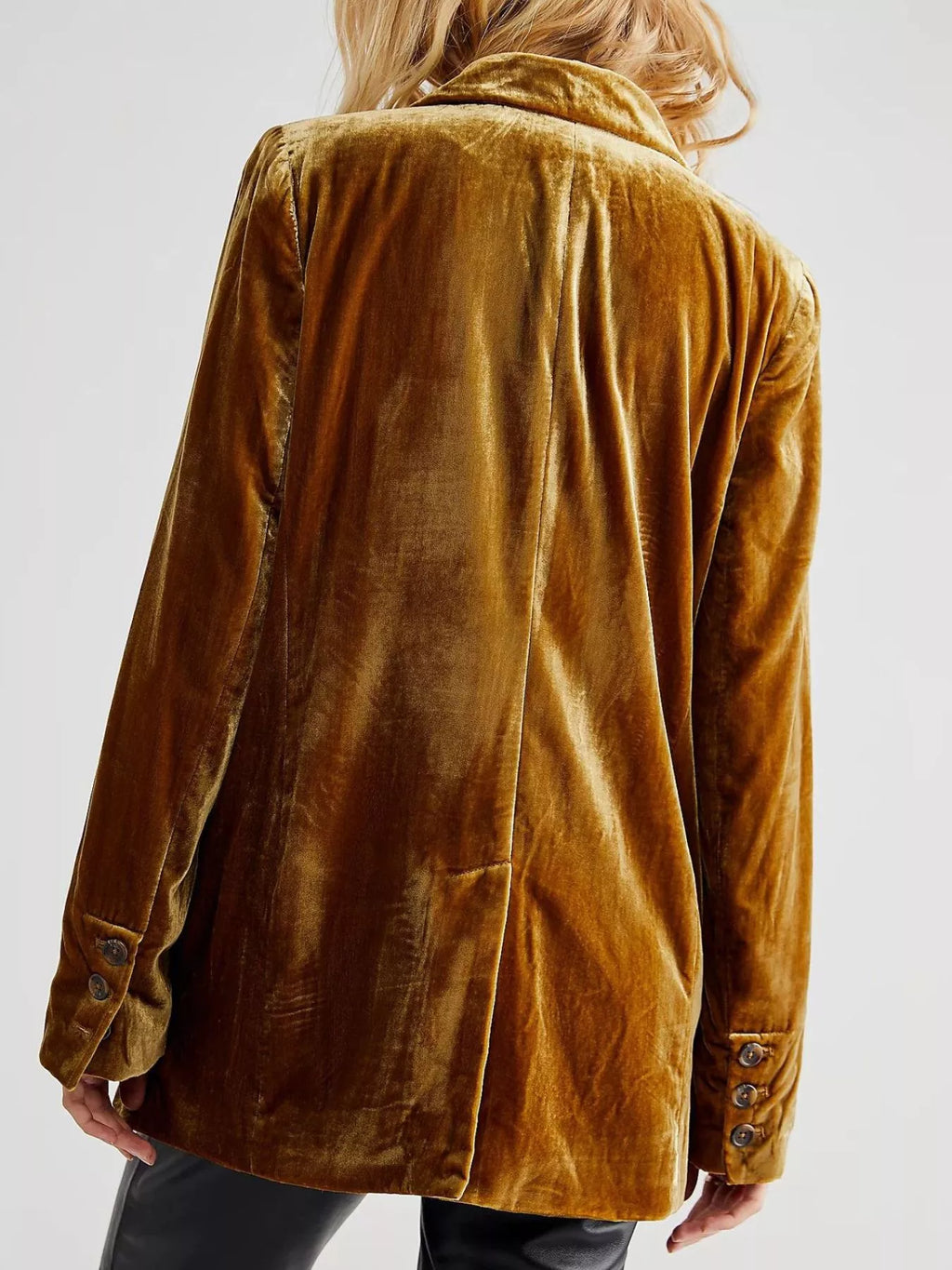 Lapel Collar Button Up Blazer - Lilixa.store