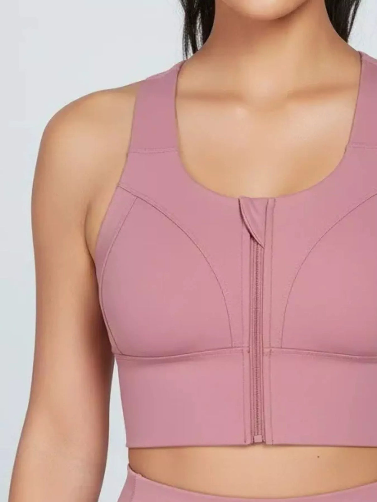 Full Size Front-Zip Active Tank Plus Size - Lilixa.store