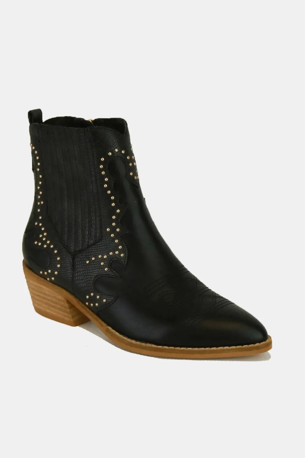 Beast Fashion Studded Detail Point Toe Boots - Lilixa.store