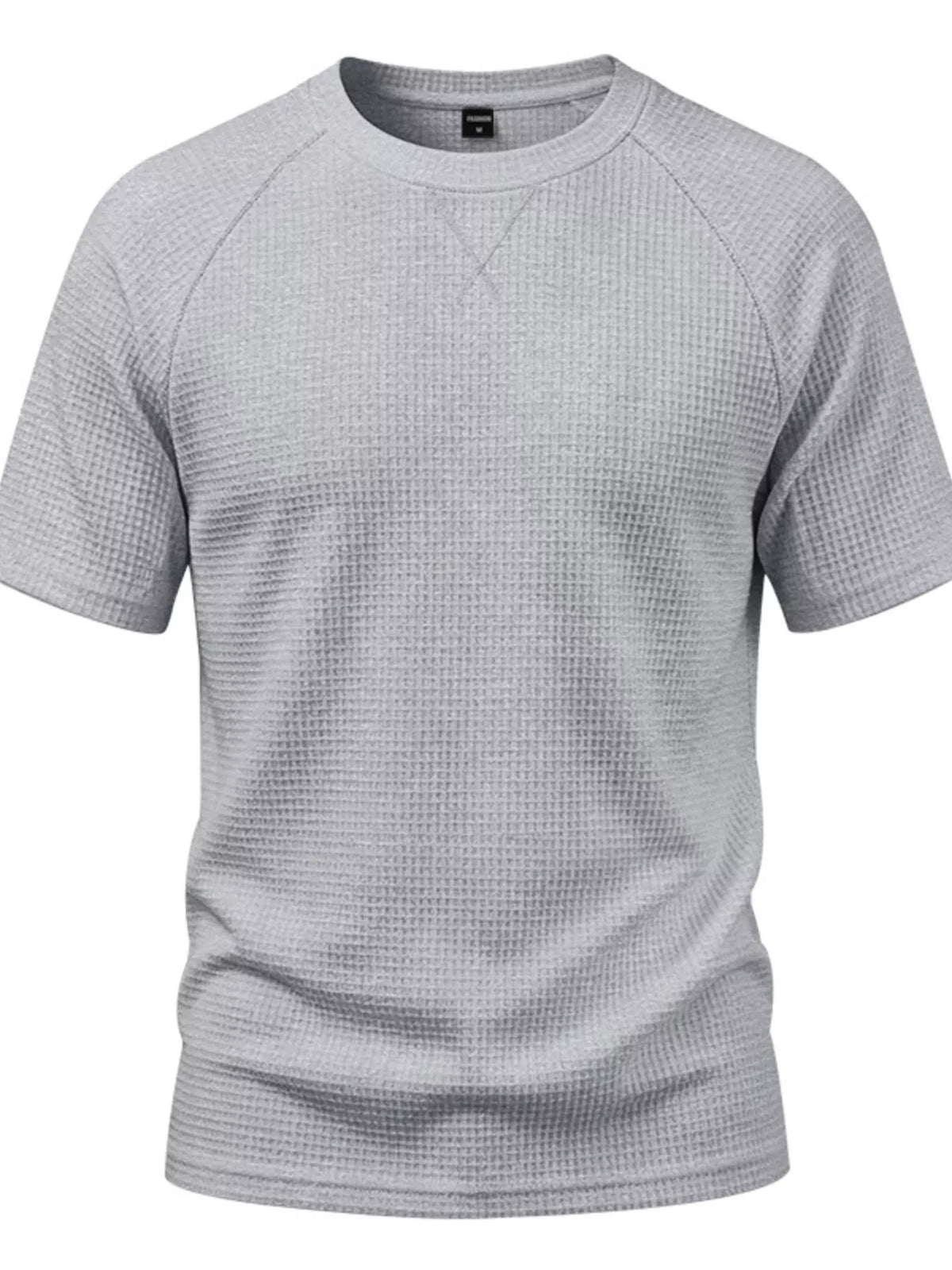 Men's Full Size Waffle Knit Raglan Short Sleeve T-Shirt Plus Size - Lilixa.store