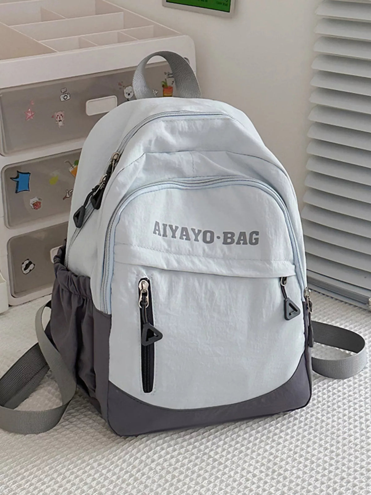 Color Block Lightweight Casual Backpack Bag - Lilixa.store