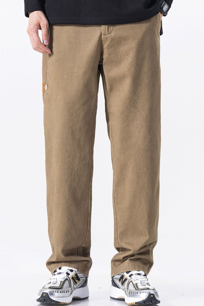 Men's Plus Size Wide Leg Pants in Camel
