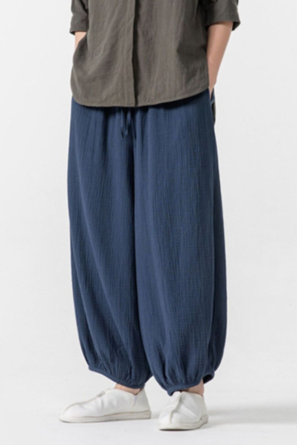 Men's Plus Size Loose Fit Harem Pants, view 4