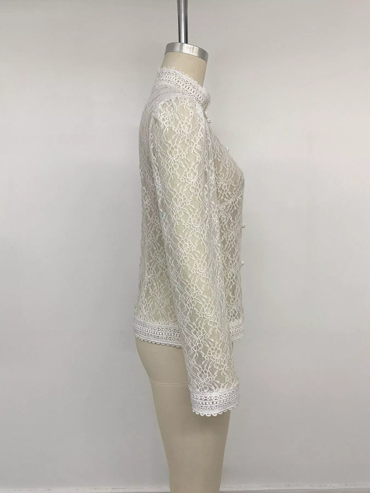 Lace Chinese Style Button Shirt - Lilixa.store