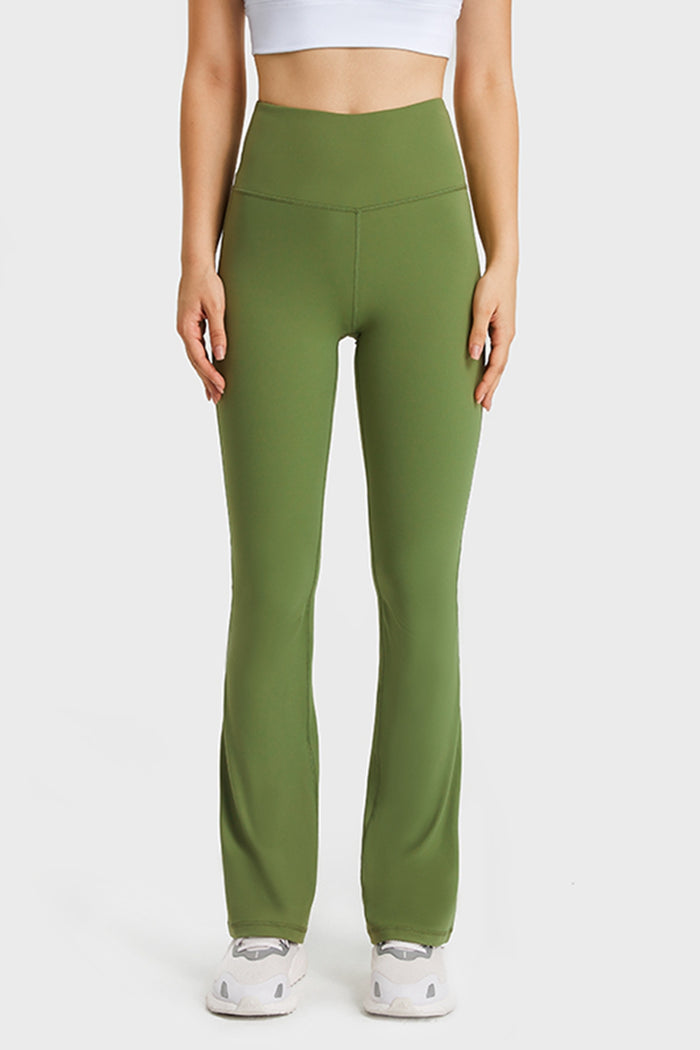 Millennia Elastic Waist Flare Yoga Pants - Lilixa.store