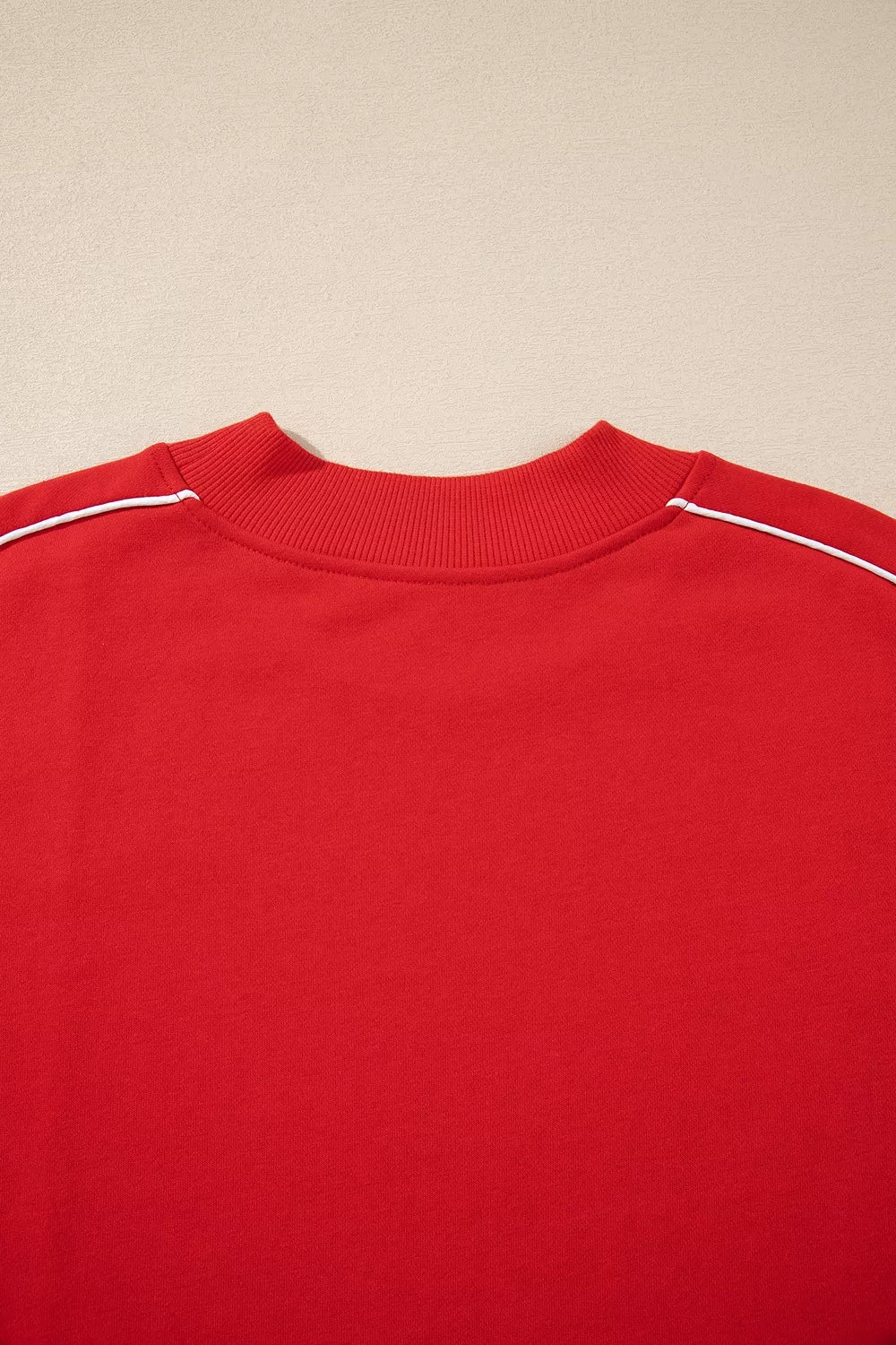 Stand Neck Long Sleeve Regular Fit Sweatshirt - Lilixa.store