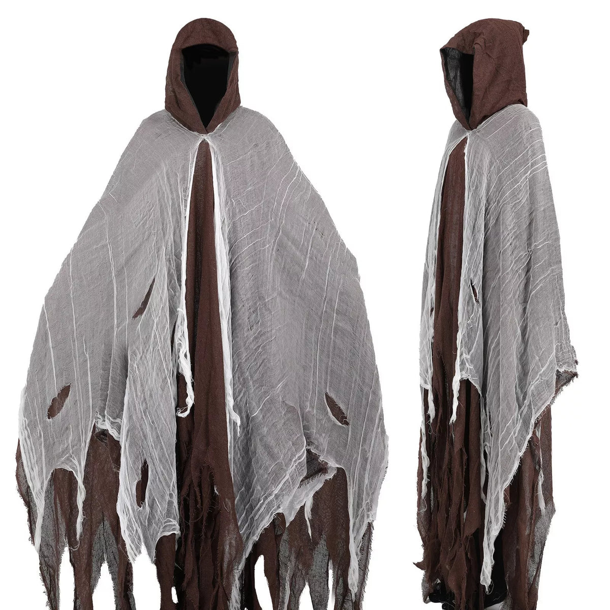 Halloween Distressed Hooded Cloak - Lilixa.store
