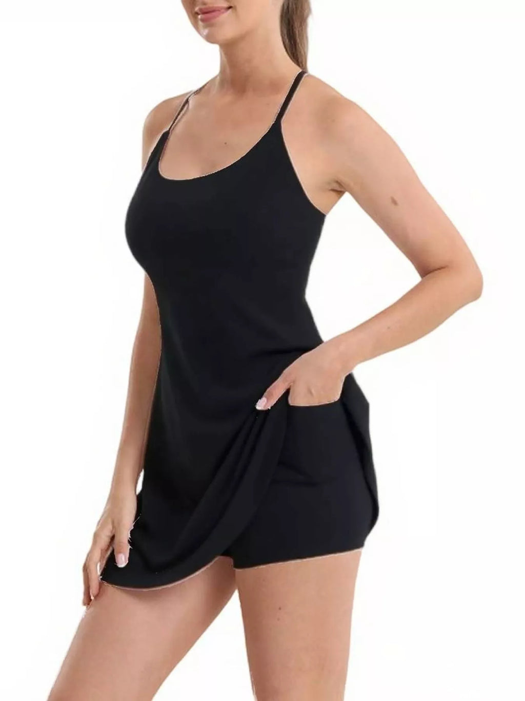 Scoop Neck Cami and Shorts Active Set - Lilixa.store