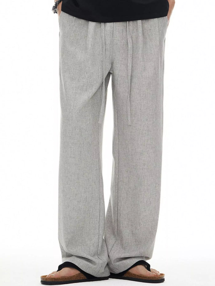 Men's Plus Size Wide Leg Pants in Grey