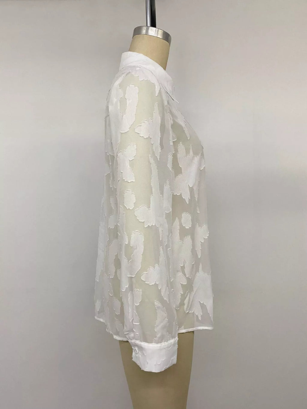 Sheer Button-Down Shirt - Lilixa.store