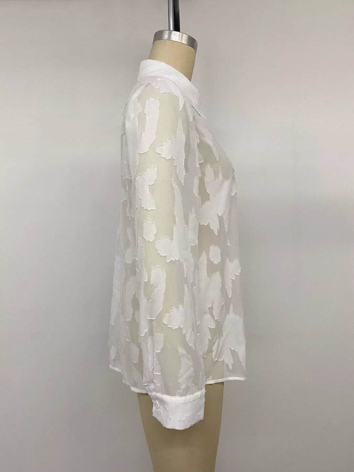 Sheer Button-Down Shirt - Lilixa.store