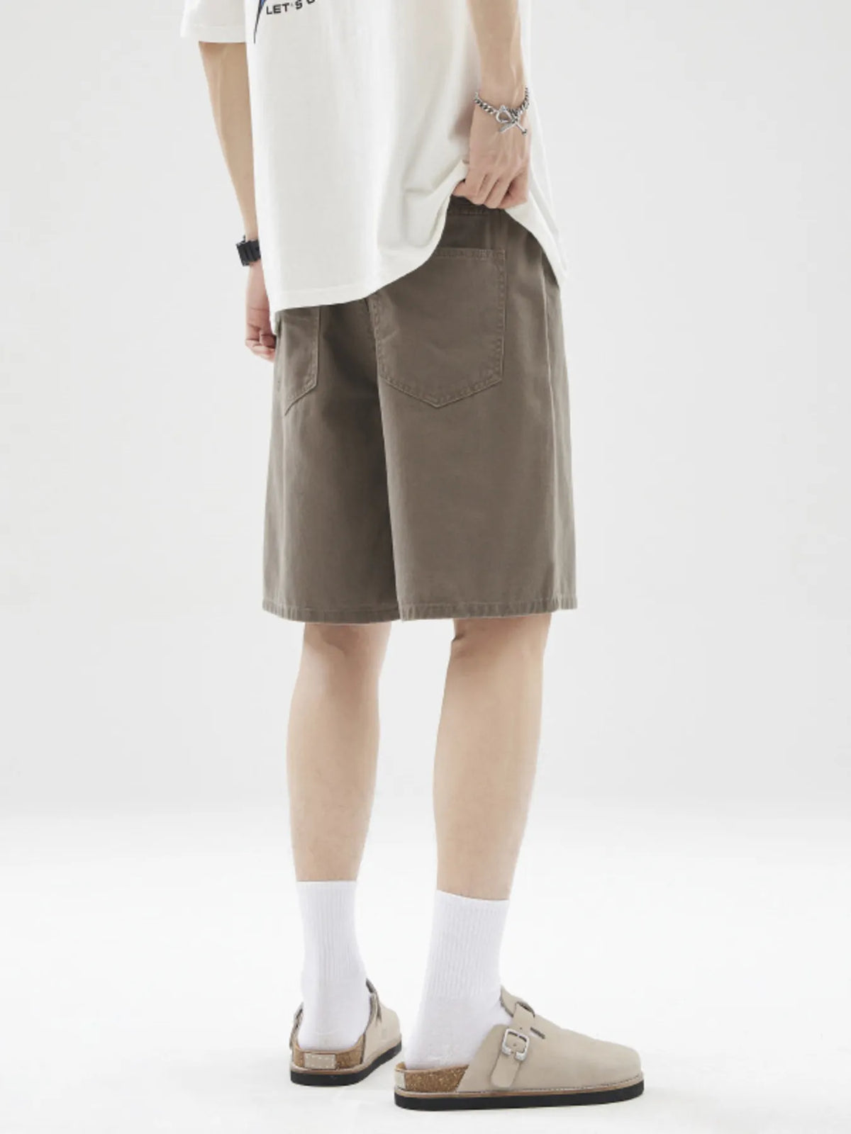 Men's Full Size Wide-Leg Shorts Plus Size, view 3