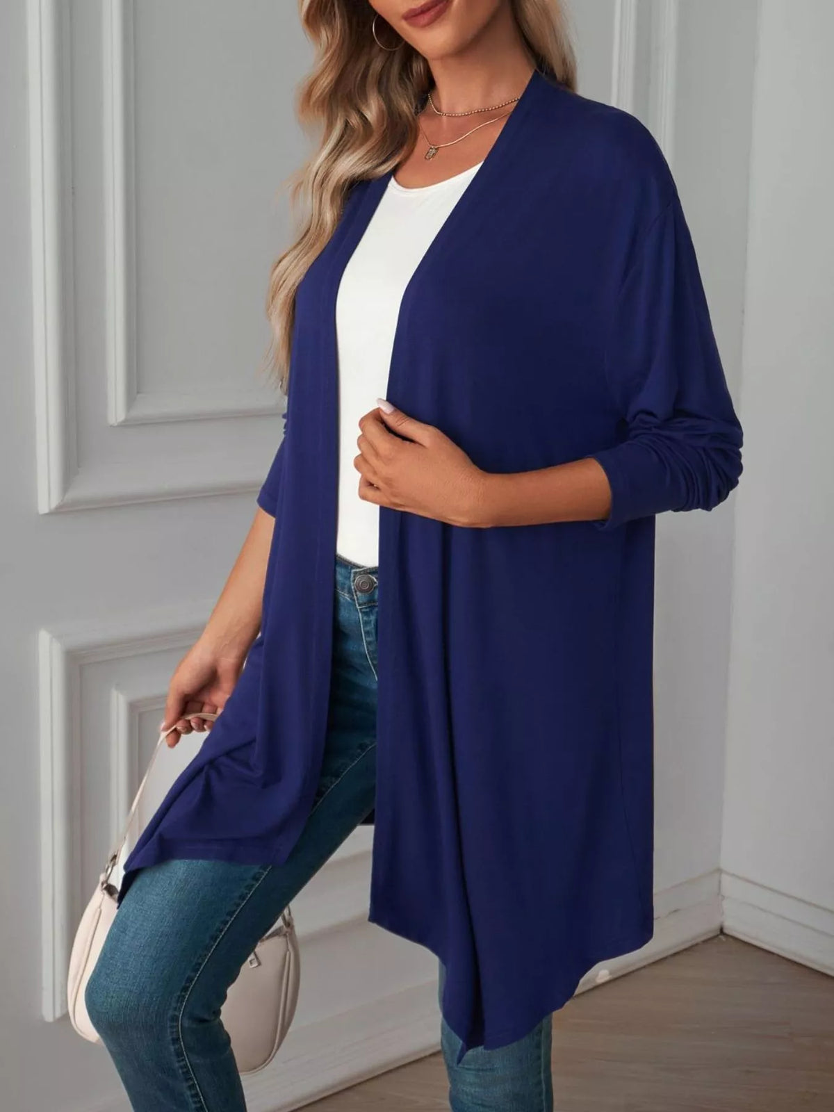 Lightweight Open Front Cardigan - Lilixa.store