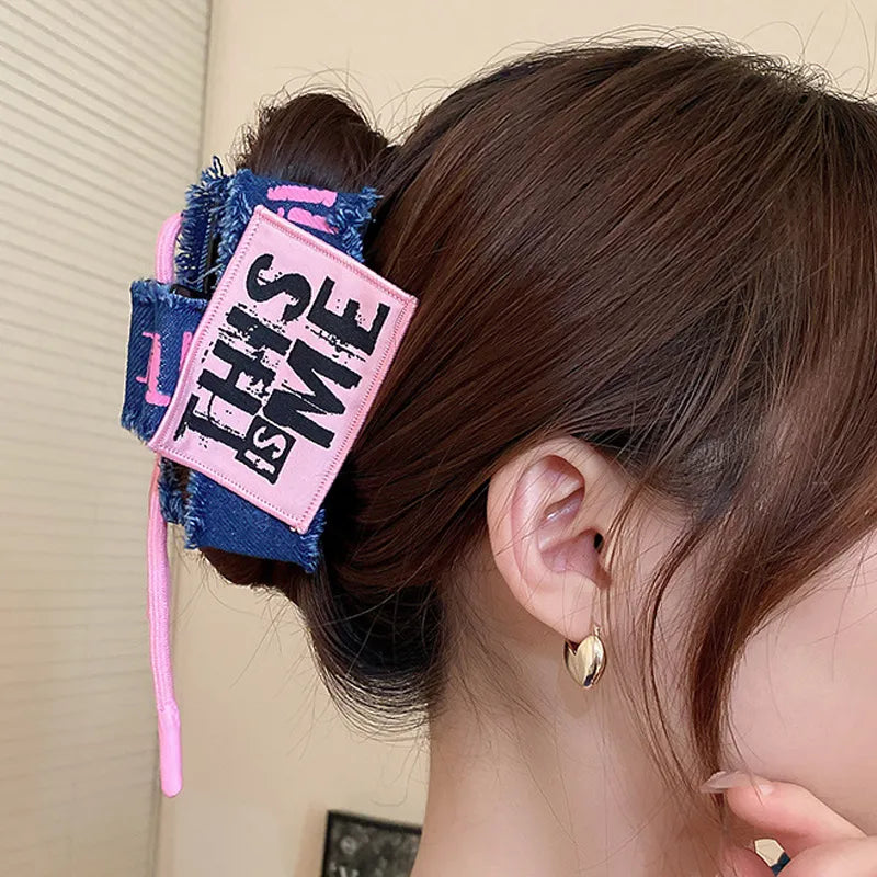 Acrylic Braided Rope Hair Claw Clip, view 4