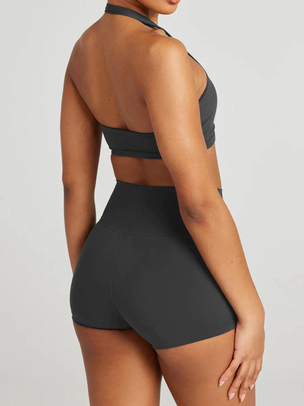Halter Neck Cami and Shorts Active Set - Lilixa.store